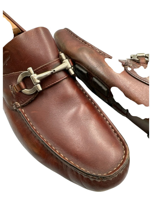 Ferragamo Shoe Size 11D AS IS Brown Leather Solid Dress Driver Men's Shoes Brown / 11D
