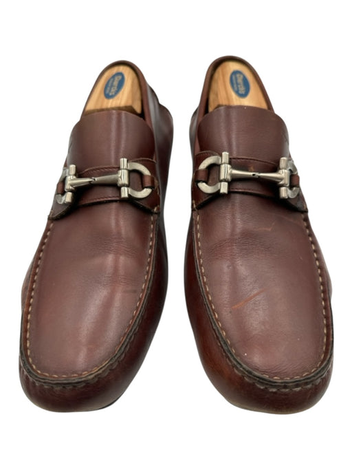 Ferragamo Shoe Size 11D AS IS Brown Leather Solid Dress Driver Men's Shoes Brown / 11D