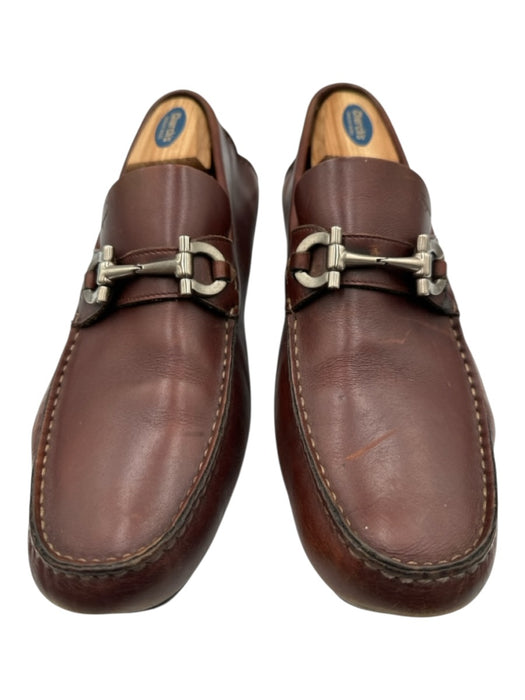 Ferragamo Shoe Size 11D AS IS Brown Leather Solid Dress Driver Men's Shoes Brown / 11D