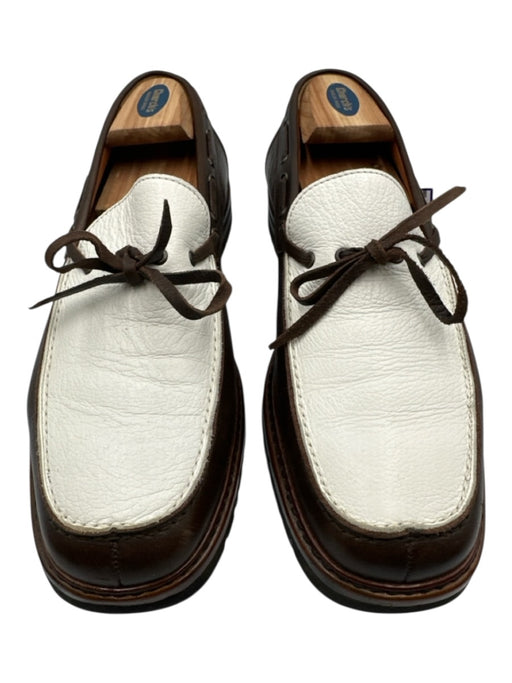 David & Joan Shoe Size 11 Brown & White Leather Two Tone Dress Men's Shoes Brown & White / 11