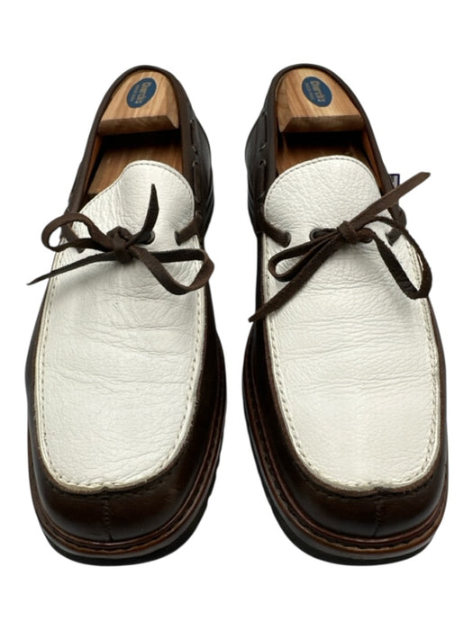 David & Joan Shoe Size 11 Brown & White Leather Two Tone Dress Men's Shoes Brown & White / 11