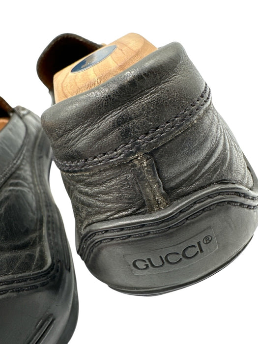 Gucci Shoe Size 11.5 AS IS Black Leather Solid Dress Men's Shoes Black / 11.5