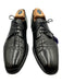 Bally Shoe Size 11M Vintage Black Leather Solid Stacked Heel Dress Men's Shoes Black / 11M