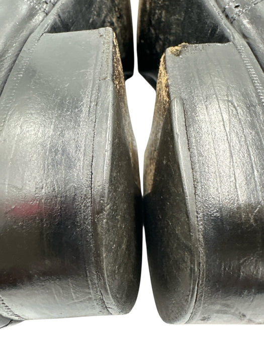 Bally Shoe Size 11M Vintage Black Leather Solid Stacked Heel Dress Men's Shoes Black / 11M