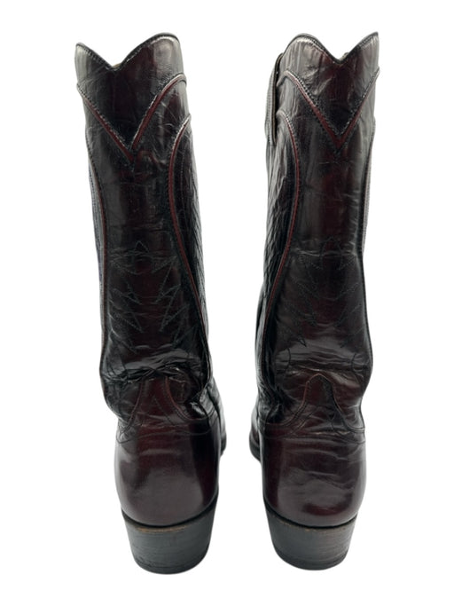 Dan Post Shoe Size 11 Oxblood Leather Solid Cowboy Men's Shoes Oxblood / 11
