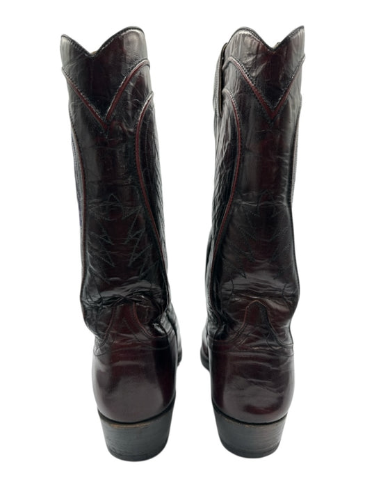 Dan Post Shoe Size 11 Oxblood Leather Solid Cowboy Men's Shoes Oxblood / 11