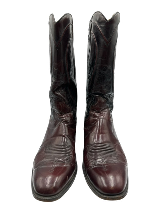 Dan Post Shoe Size 11 Oxblood Leather Solid Cowboy Men's Shoes Oxblood / 11