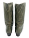 Andrea Carrano Shoe Size 38.5 Green & Gold Leather Metallic Thread Shimmer Boots Green & Gold / 38.5