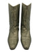 Andrea Carrano Shoe Size 38.5 Green & Gold Leather Metallic Thread Shimmer Boots Green & Gold / 38.5