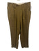 Arnold Zimberg Size 38 Green Linen Blend Solid Khaki Dress Men's Pants Green / 38