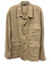 Hickey Freeman Size M Beige Linen Solid Button Up Chore Jacket Men's Jacket Beige / M