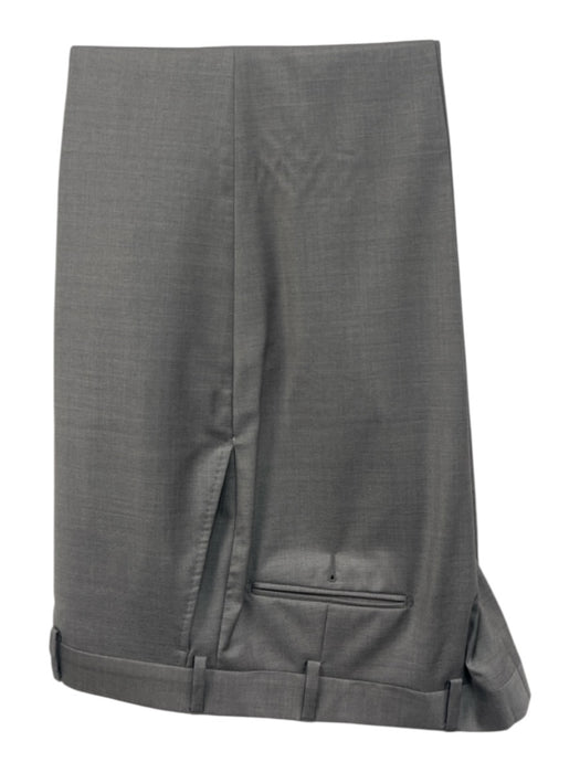 Saks Fifth Ave Gray Wool Blend Solid 2 Button Men's Suit Gray / 44