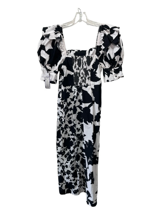 Christopher John Rogers x Target Size 2 White & Black Cotton Floral Dress White & Black / 2