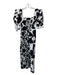 Christopher John Rogers x Target Size 2 White & Black Cotton Floral Dress White & Black / 2