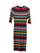 Alice & Olivia Size 2 Red, Green & Multi Polyester Mock Neck Short Sleeve Dress Red, Green & Multi / 2