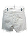 Veronica Beard Size 27 White Cotton Frayed Hem Button Fly High Rise Shorts White / 27