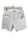 Veronica Beard Size 27 White Cotton Frayed Hem Button Fly High Rise Shorts White / 27