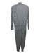 Veronica Beard Size XS Light Gray Cotton Drawstring Button Detail Jumpsuit Light Gray / XS