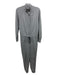 Veronica Beard Size XS Light Gray Cotton Drawstring Button Detail Jumpsuit Light Gray / XS