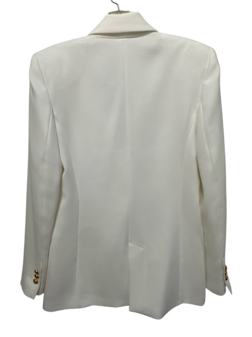 Zara Size XS White Double Breasted Shoulder Pads Blazer Jacket White / XS