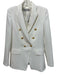 Zara Size XS White Double Breasted Shoulder Pads Blazer Jacket White / XS