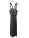 Amsale Size 8 Gray Polyester Lace Overlay Gathered Detail Sleeveless Gown Gray / 8