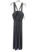 Amsale Size 8 Gray Polyester Lace Overlay Gathered Detail Sleeveless Gown Gray / 8