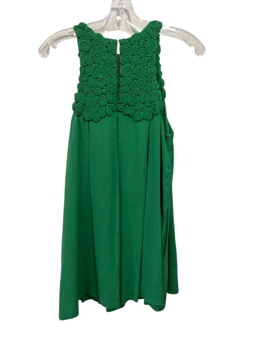 3:1 Phillip Lim Size 6 Green Silk Rose detail Sleeveless Dress Green / 6