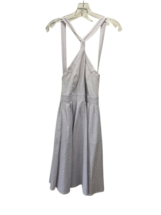 Christy Dawn Size S Purple & White Cotton Striped Sleeveless Dress Purple & White / S