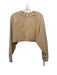 Alo Yoga Size S Beige Modal Blend Long Sleeve Crop Sweatshirt Top Beige / S