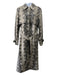 Jonathan Simkhai Size M Beige Polyurethane Python Print Belted Button Front Coat Beige / M