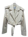 Zara Size XS Off White Cotton Cropped Epaulettes Frayed Detail Jacket Off White / XS