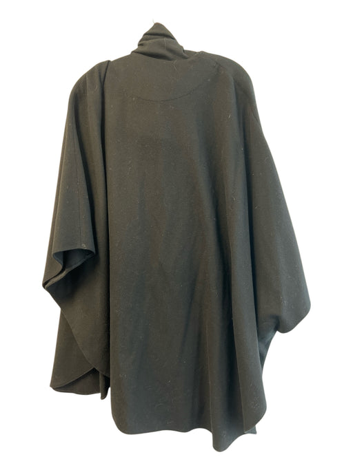 Avoca Size 1 Black No Fabric Tag Button Closure Tie Neck Batwing sleeves Coat Black / 1