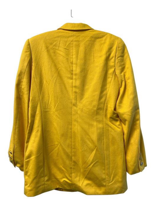 Escada Size 34 Yellow 70% Rabiit blend & wool Double Button Shoulder Pads Jacket Yellow / 34