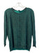Escada Size L Green Wool Blend Long Sleeve Button Front Round Neck Cardigan Top Green / L