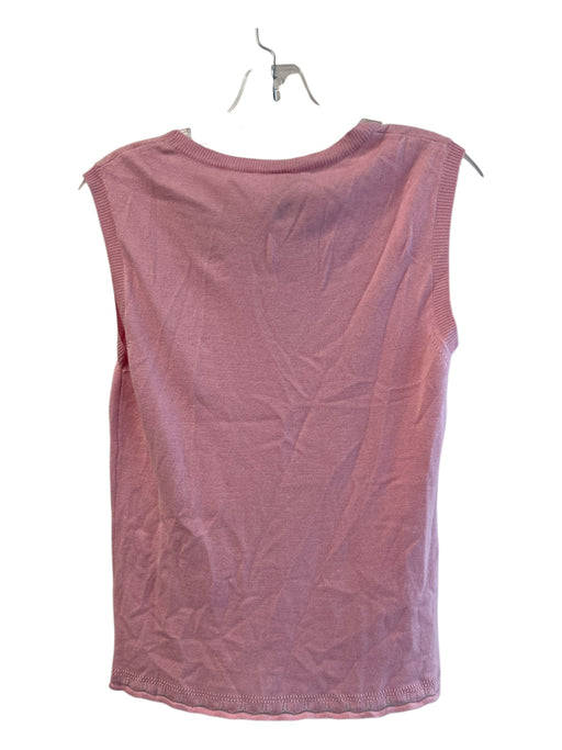 Escada Size 40 Pink Cashmere & Silk Boat Neck S Design Knit Top Pink / 40