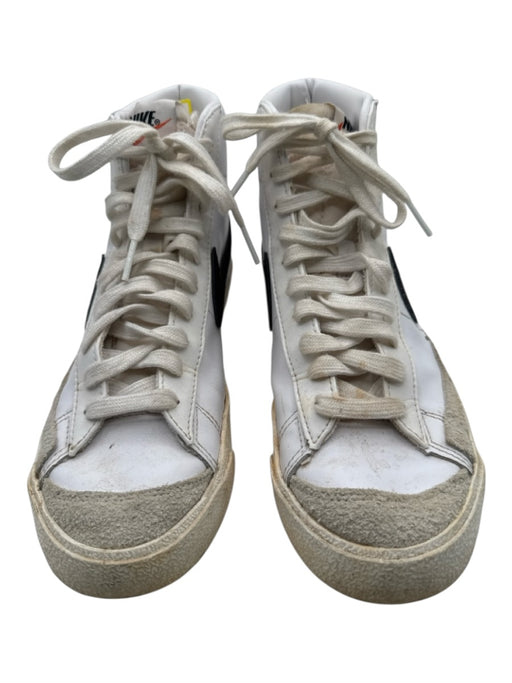 Nike Shoe Size 7 White & Black Leather Upper Suede Detail High Top Sneakers White & Black / 7