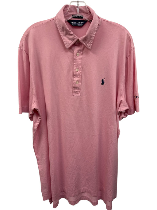 Polo Golf Size L Pink Cotton Solid Polo Men's Short Sleeve Pink / L
