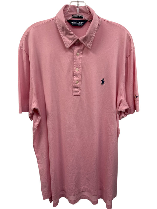 Polo Golf Size L Pink Cotton Solid Polo Men's Short Sleeve Pink / L