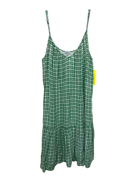 Rails Size XS Green, White, Red Rayon & Linen Plaid Spaghetti Strap Dress Green, White, Red / XS