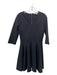 Diane Von Furstenberg Size 8 Black Nylon Blend V Neck Fit & Flare Back Zip Dress Black / 8