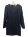 Burberry London Size 10 Black Wool Round Neck Back Zip Long Sleeve Dress Black / 10