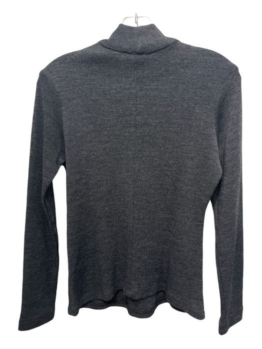 Bergdorf Goodman Size M Dark Gray Wool High Neck Long Sleeve Sweater Dark Gray / M