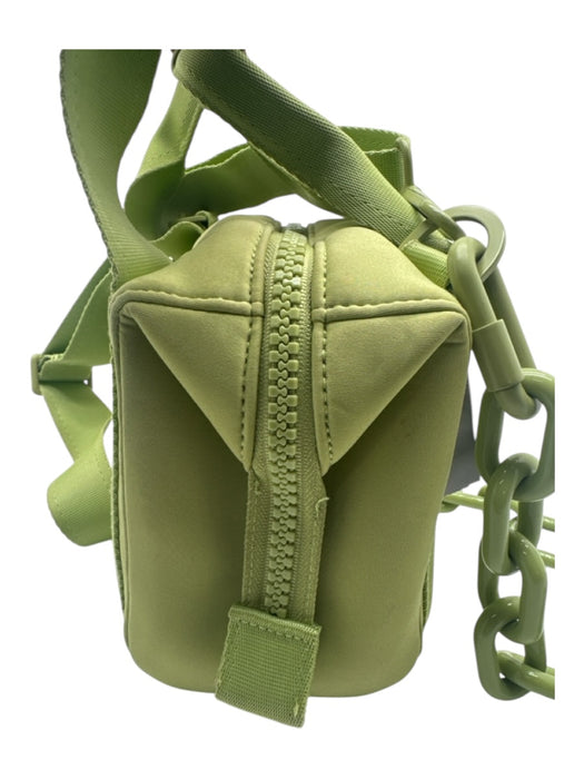 Dagne Dover Light Green Hand & Shoulder Bag Zip Close Plastic Chain Solid Bag Light Green