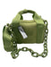 Dagne Dover Light Green Hand & Shoulder Bag Zip Close Plastic Chain Solid Bag Light Green