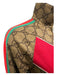 Gucci Size S Brown, Red & Green Cotton & Polyester Long Sleeve Guccissima Jacket Brown, Red & Green / S