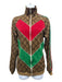 Gucci Size S Brown, Red & Green Cotton & Polyester Long Sleeve Guccissima Jacket Brown, Red & Green / S