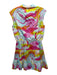 La Roque Size S Pink, Blue, Yellow Cotton Sleeveless Abstract Print Mini Dress Pink, Blue, Yellow / S