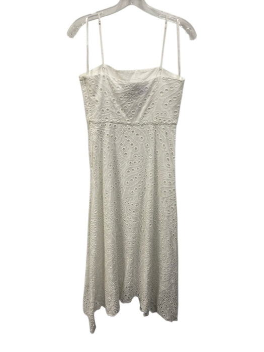 Everyone Loves The Weekend Size Small White Cotton Spaghetti Strap Midi Dress White / Small