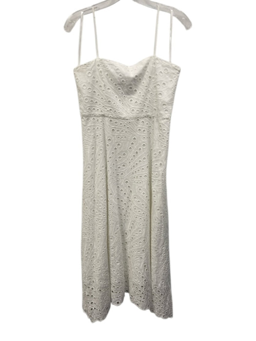 Everyone Loves The Weekend Size Small White Cotton Spaghetti Strap Midi Dress White / Small